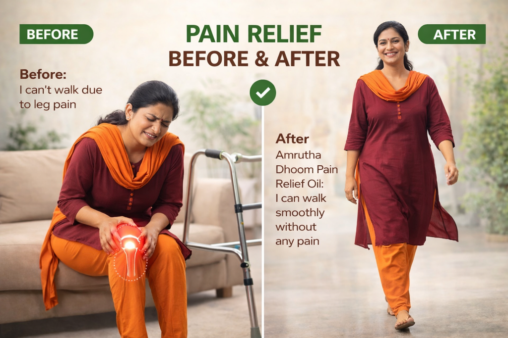 Amrutha Dhooma Pain Relief Oil – Natural Ayurvedic Relief for Joint, Muscle & Body Pain